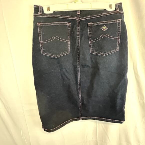 Angels SKIRT Vintage Stretch Blue Denim Size 9 Jr Made in Hong Kong - Picture 7 of 12